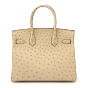 shop safe and secure online on labellov.com Hermes Birkin 30cm Parchemin Ostrich GHW 100 % authentic
