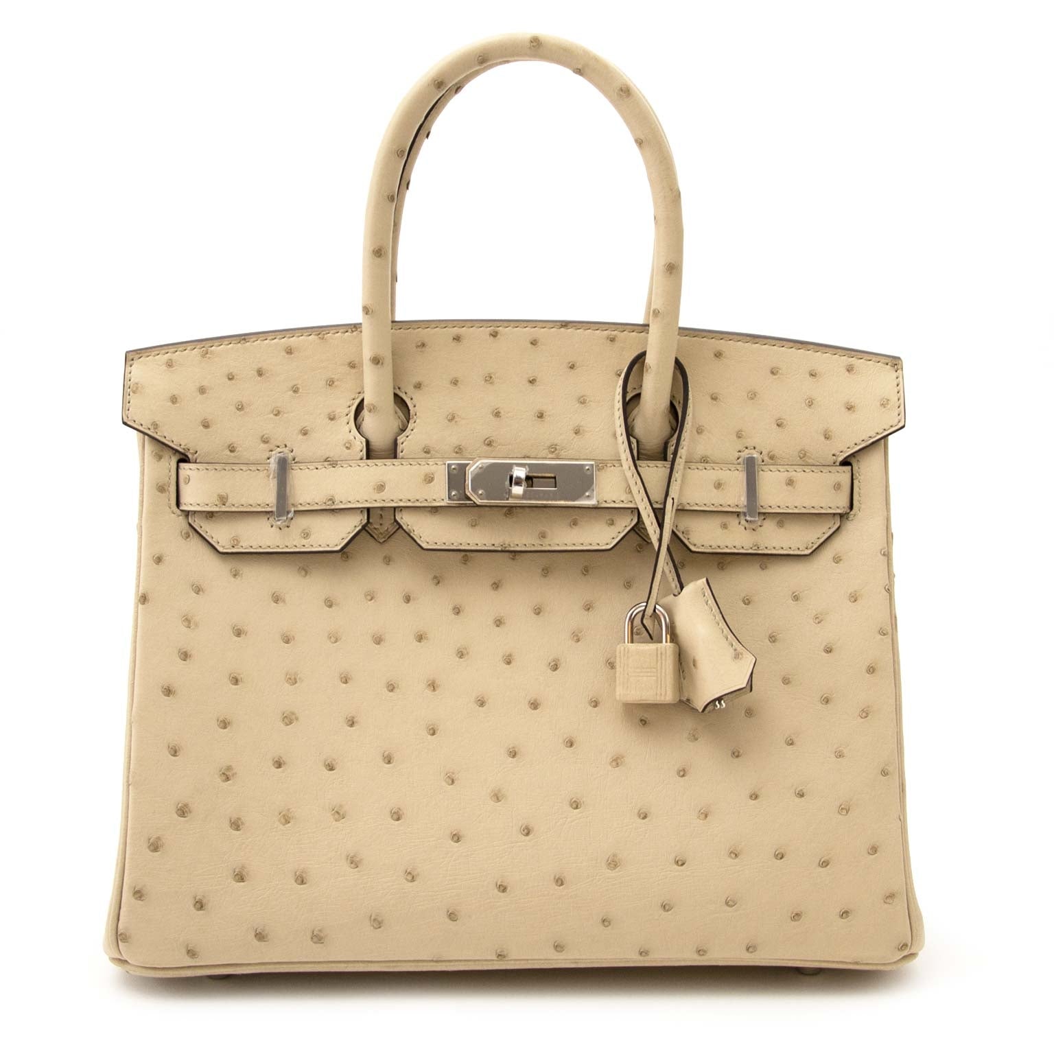Hermes Birkin 30cm Parchemin Ostrich GHW now online at labellov.com
