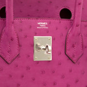 shop safe online Hermès Birkin 30 Autruche Rose Pourpre PHW