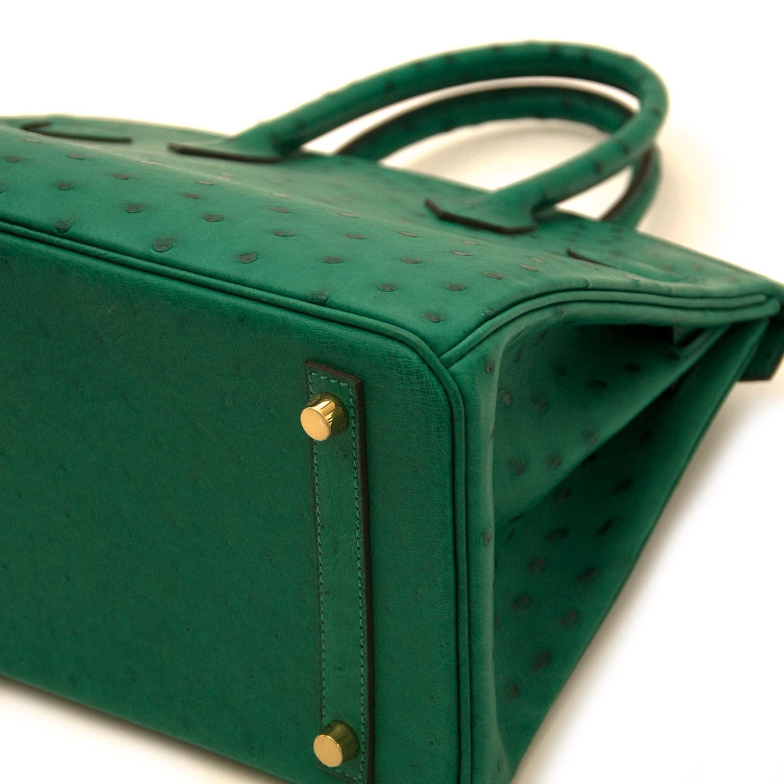 Hermès Birkin 30 Vert Vertigo Autruche GHW