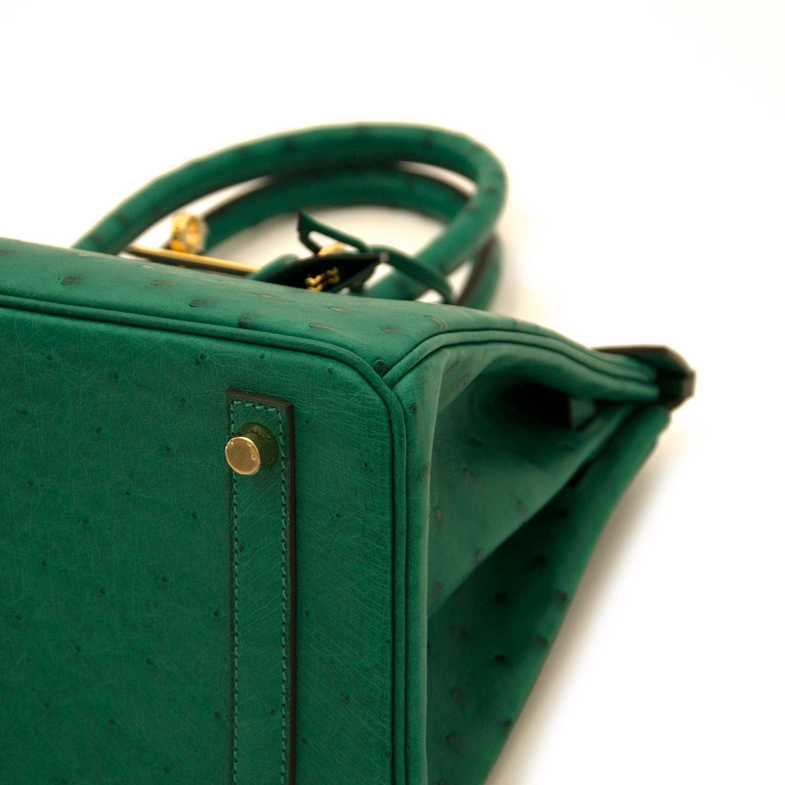 Hermès Birkin 30 Vert Vertigo Autruche GHW