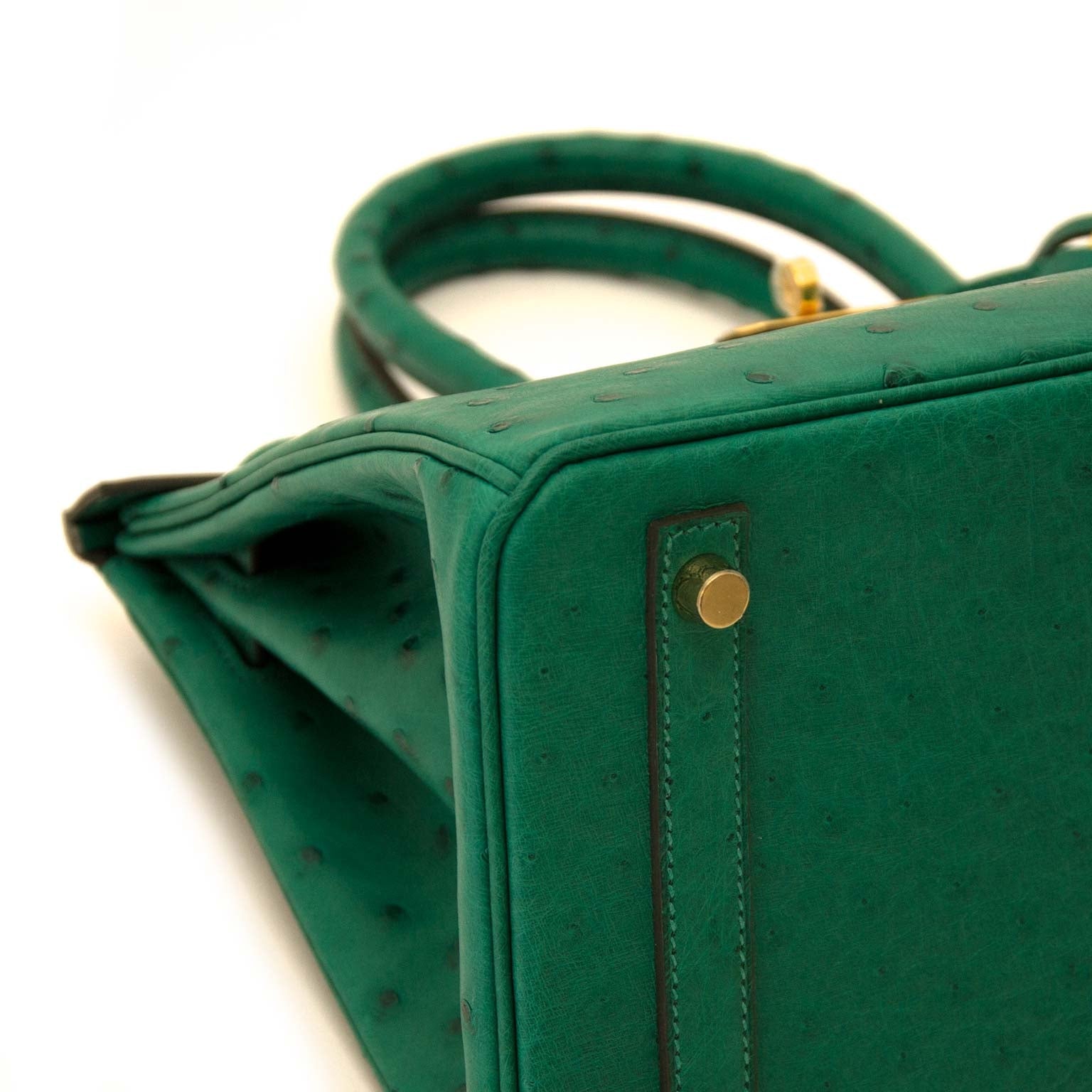 Hermès Birkin 30 Vert Vertigo Autruche GHW