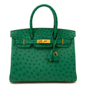 shop safe and secure online at labellov.com Hermès Birkin 30cm vert vertigo ostrich GHW