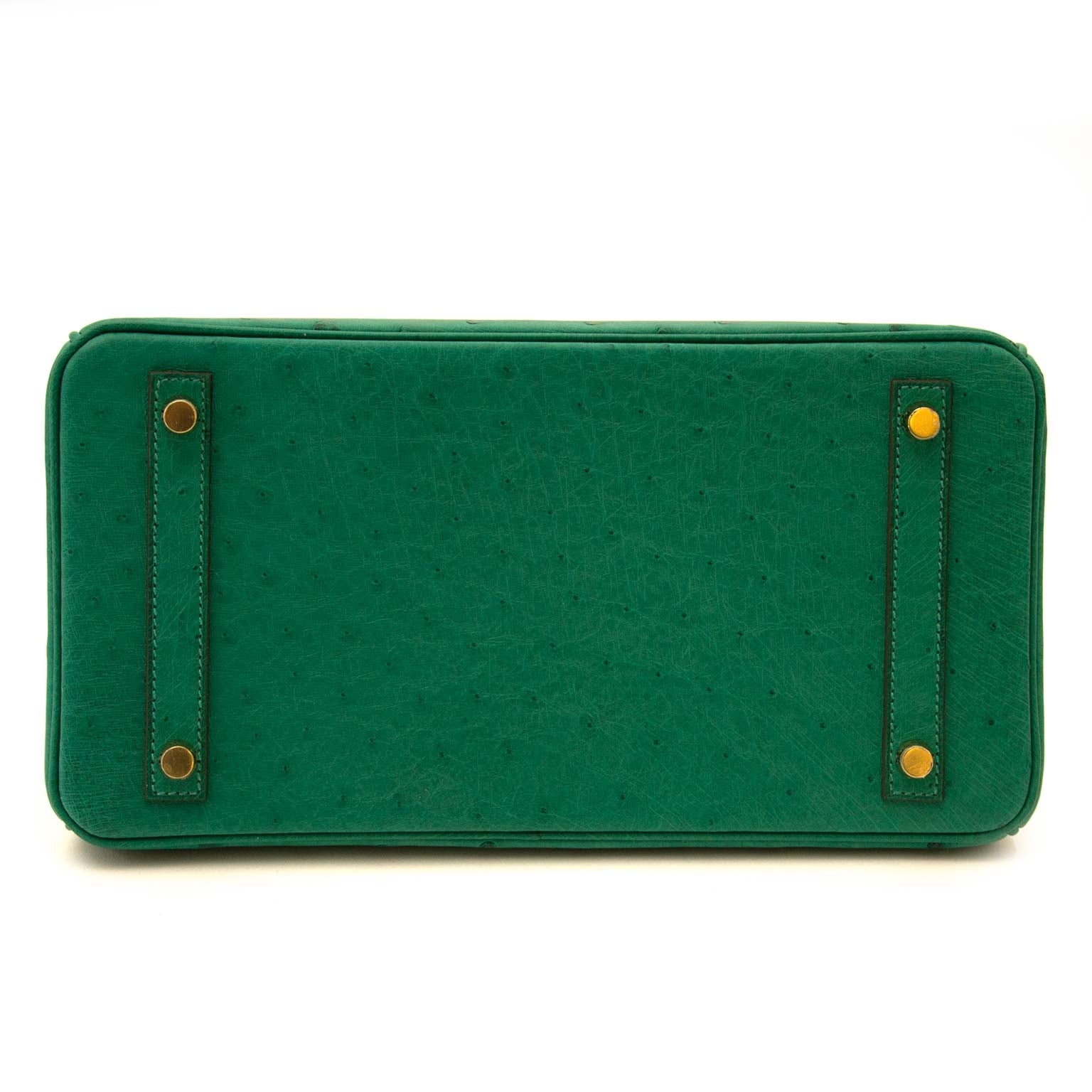 Hermès Birkin 30 Vert Vertigo Autruche GHW