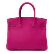 skip the waitinglist at get your Hermès Birkin 30 Togo Pourpre PHW right now at labellov.com