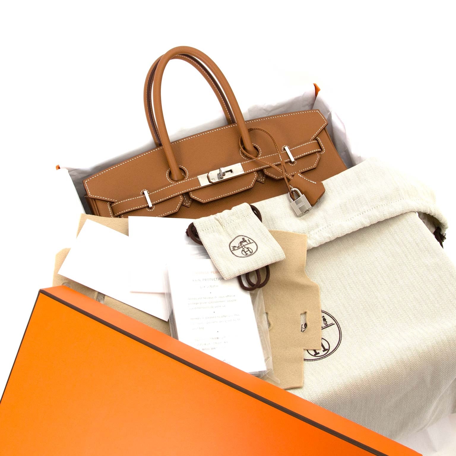 Hermès Birkin 35 Epsom Gold PHW full set brand new best prie 2019