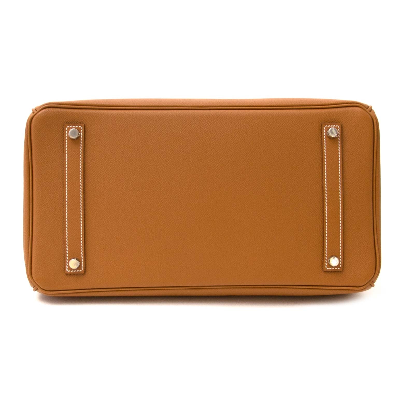 100% authentieke Hermès Birkin 35 Epsom Gold PHW te koop bij labellov.com