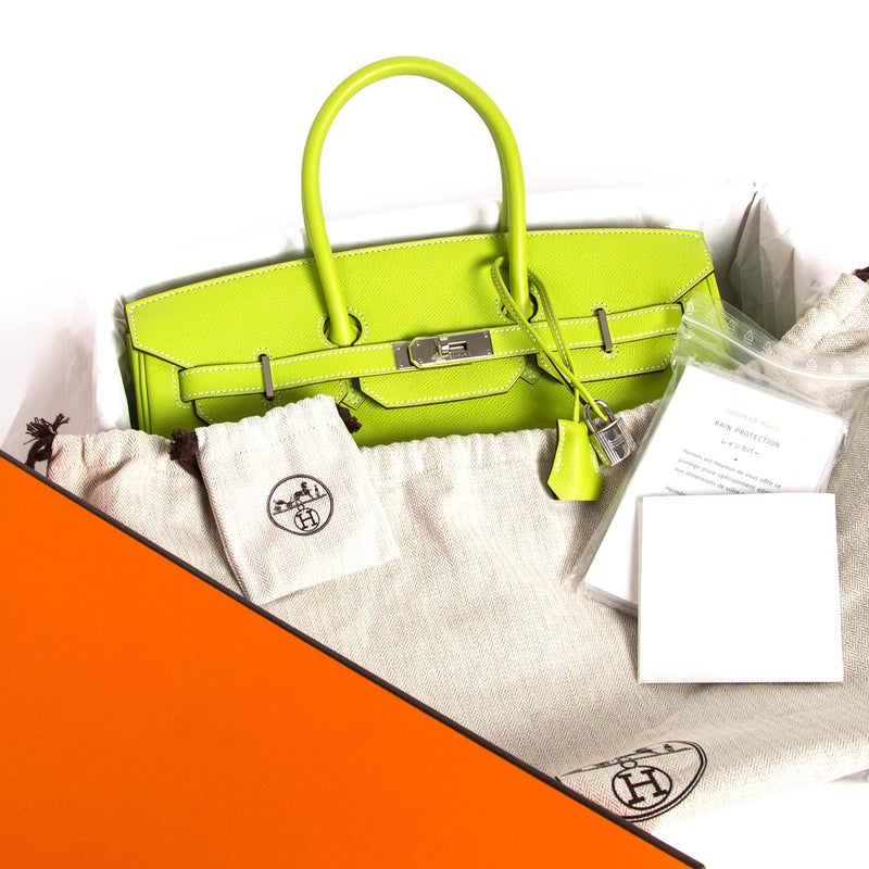 looking for a Hermès Birkin 35 'Candy Collection' Epsom Kiwi & Lichen PHW? for sale at labellov.com