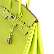 skip the list and get your Hermès Birkin 35 'Candy Collection' Epsom Kiwi & Lichen PHW right now
