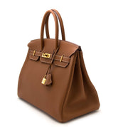 skip the waitinglist shop your *As New* Hermes Birkin 35 Togo Gold GHW online