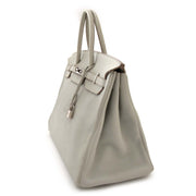 op zoek naar een Hermès Birkin 40cm Gris Perle Clemence Taurillon PHW? nu te koop bij labellov.com