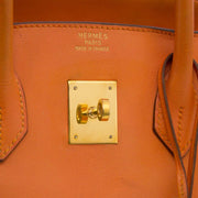 shop safe online your seocndhand Hermes Swift Birkin 35 Orange Hermes PHW