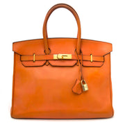 koop velig online tegen de beste prijs Hermes Swift Birkin 35 Orange Hermes PHW