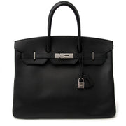 shop safe online at the best price Hermès Birkin 35 black epsom PHW