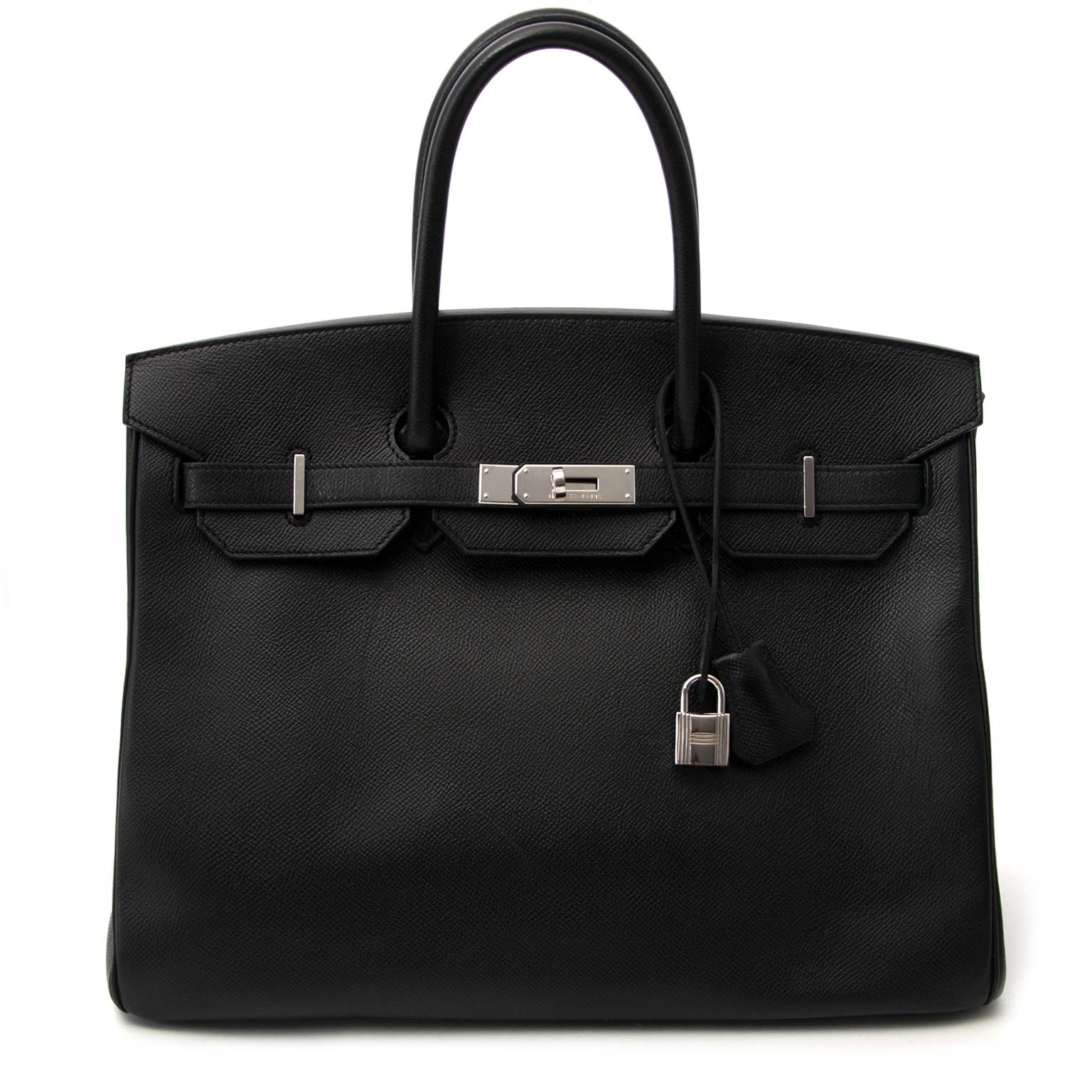 shop safe online at the best price Hermès Birkin 35 black epsom PHW