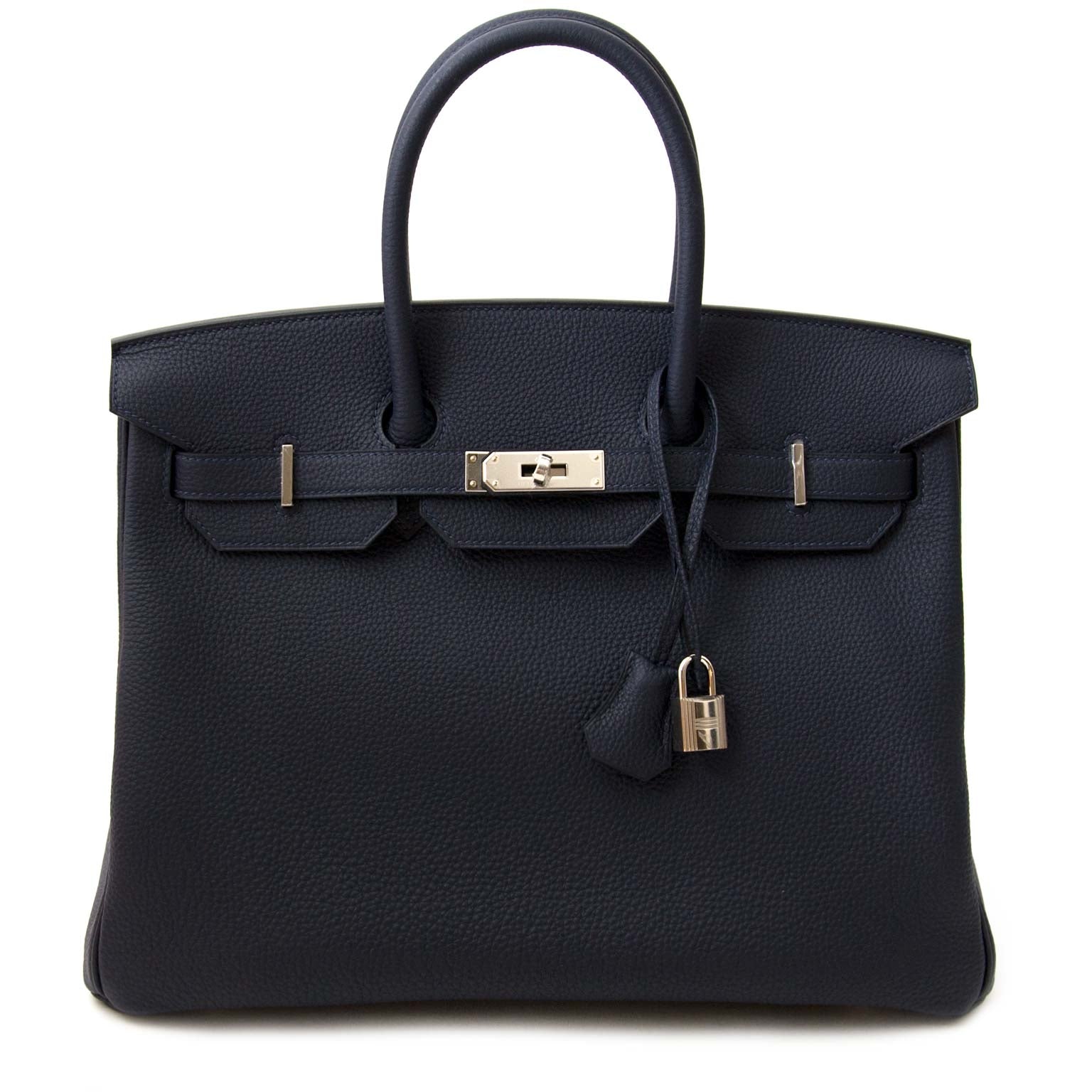 Authentic Hermès Birkin 35 Togo Bleu Nuit PHW for the best price at Labellov