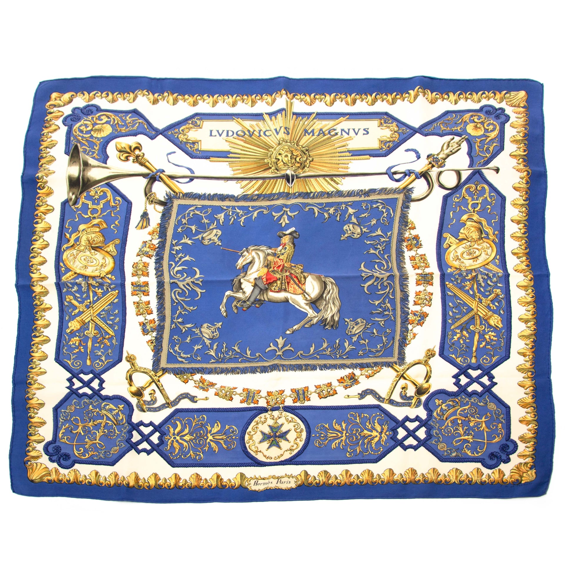 Hermès Carré Silk Scarf Ludovicus Magnus