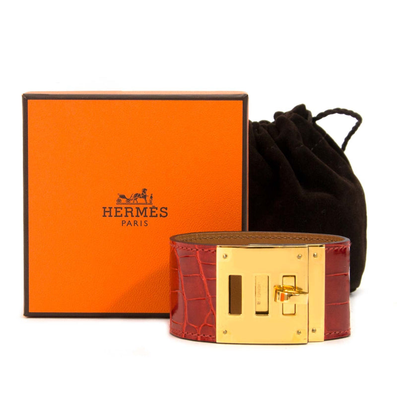 shop as new *Brand New* Hermes Kelly Dog Alligator Mississippiensis Bracelet