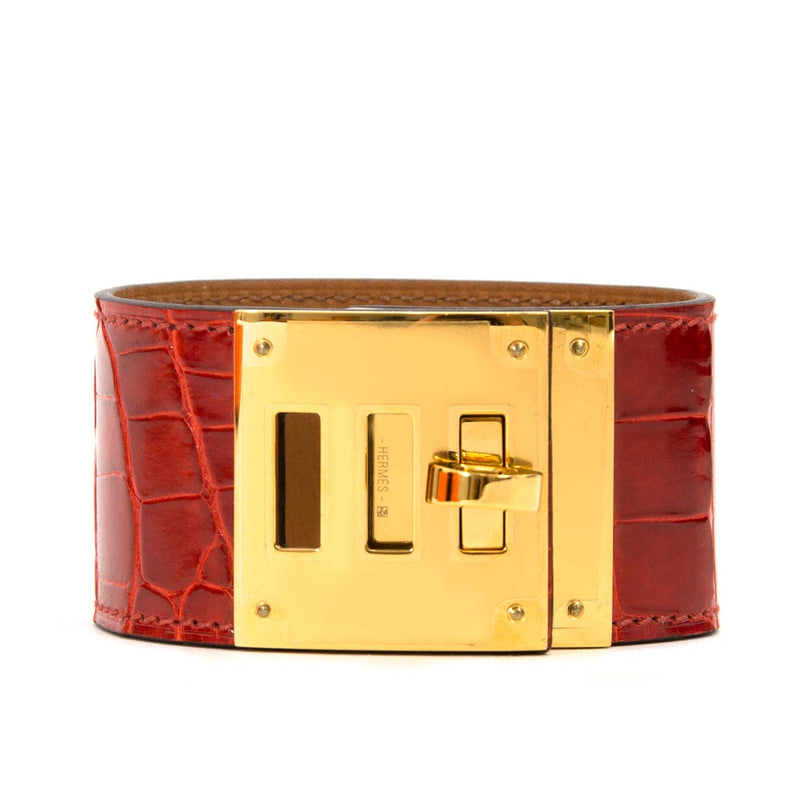 skip the waitinglist shop safe online *Brand New* Hermes Kelly Dog Alligator Mississippiensis Bracelet