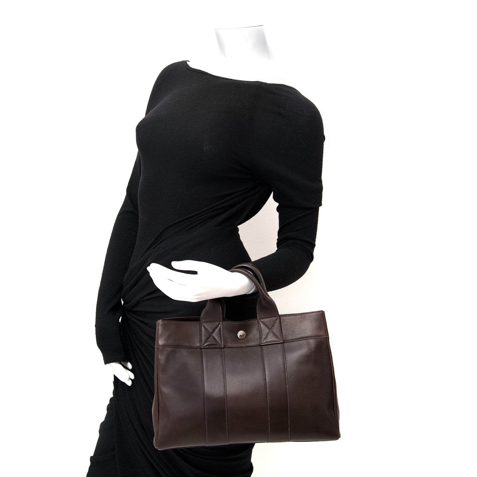 Hermès Brown Garden Party Bag 100% authentic designer vintage at the best price online webshop labellov.com , België , Antwerpen
