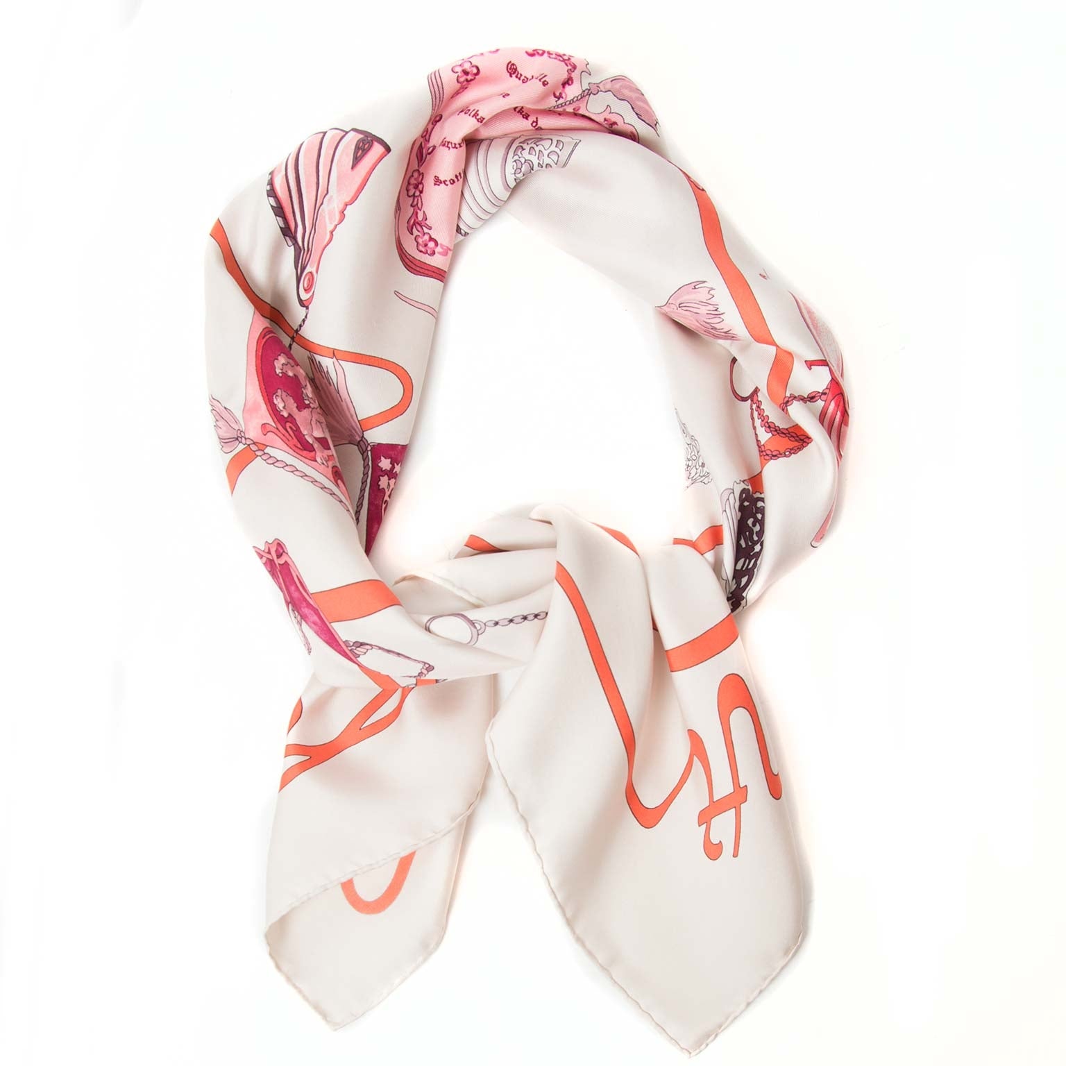 koop Hermès Carré Silk Scarf ' Carnets De Bal' bij labellov aan de beste prijs