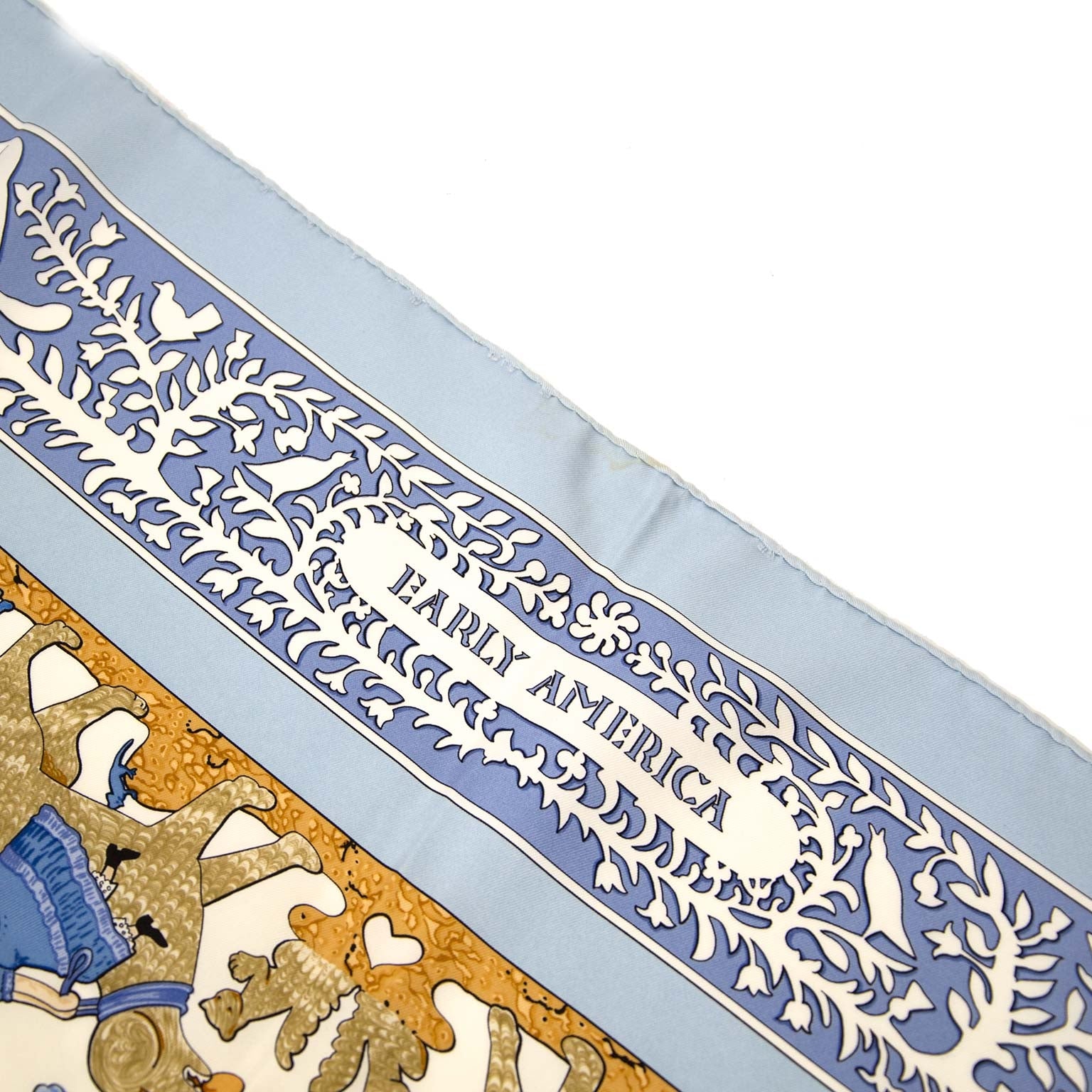 Hermès Silk Carré 'Early America' for sale online at Labellov