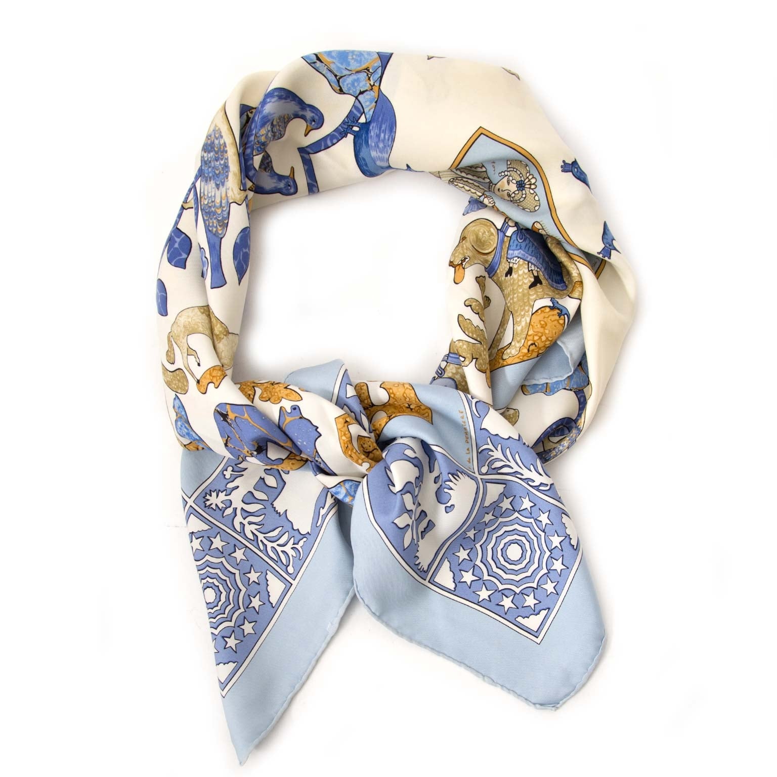 Hermès Silk Carré 'Early America' for sale online at Labellov