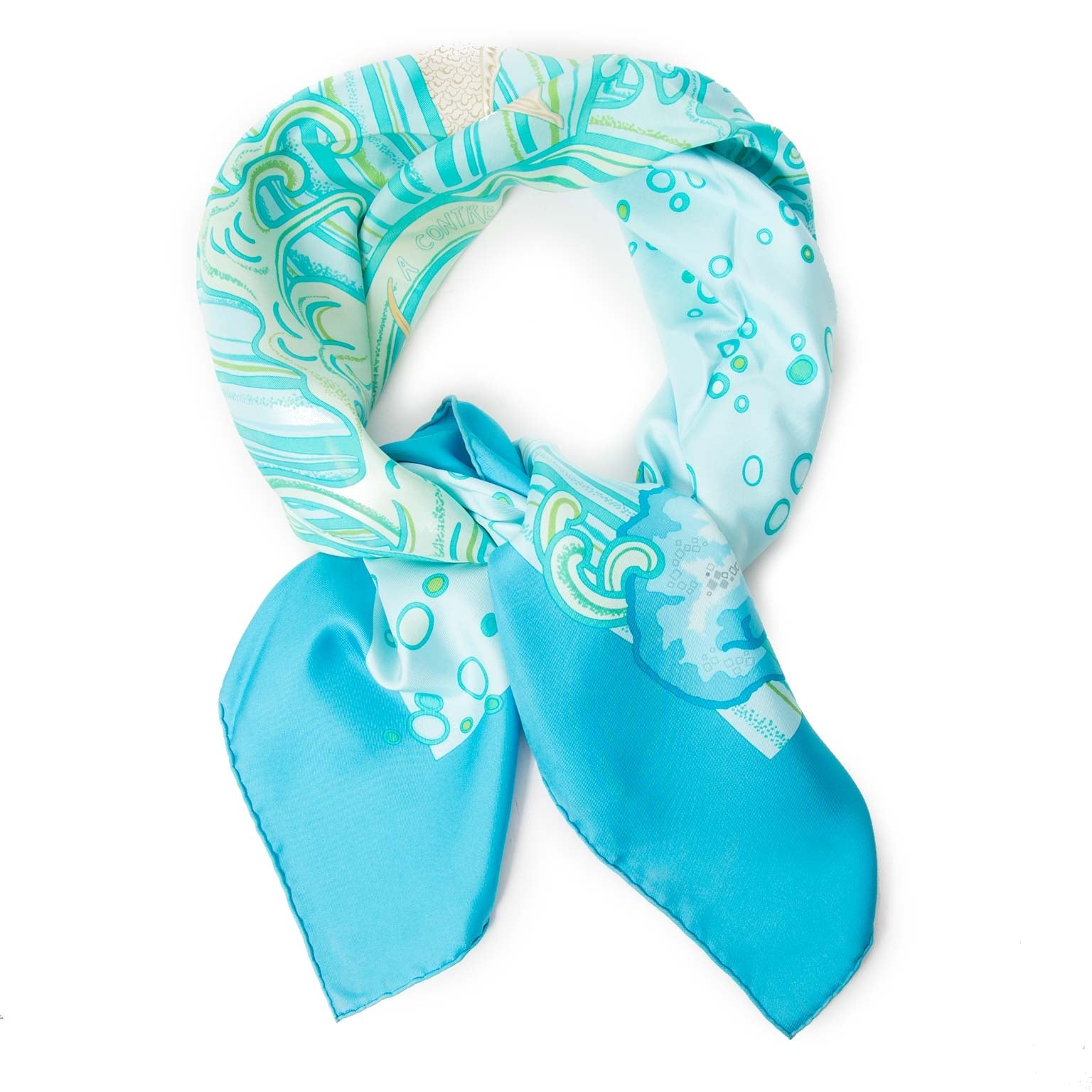 koop Hermès Carré Silk Scarf 'A Contre-Courant' bij labellov aan de beste prijs