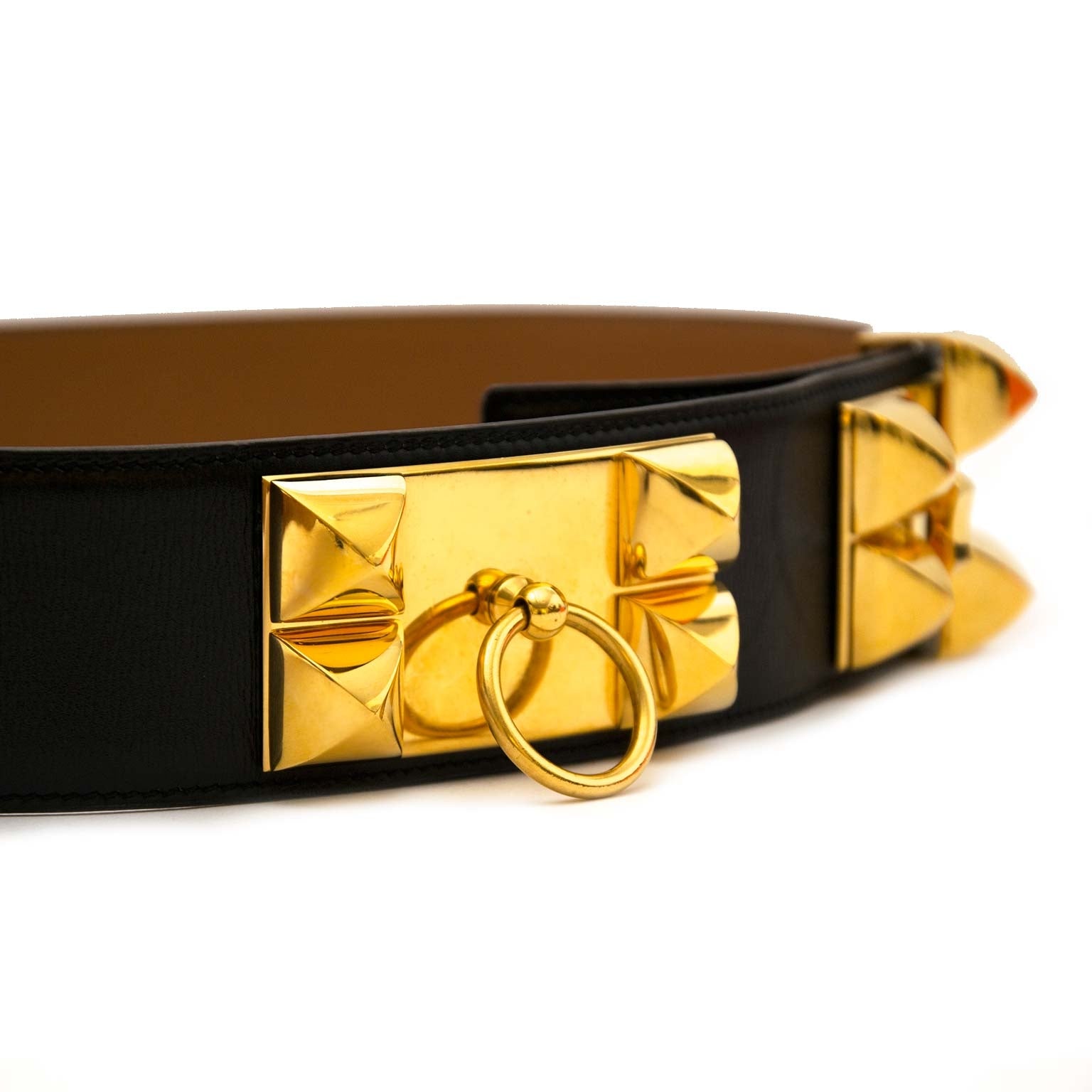 achetez Hermès Black Boxcalf Leather Collier De Chien sur labellov et payez secure on ligne