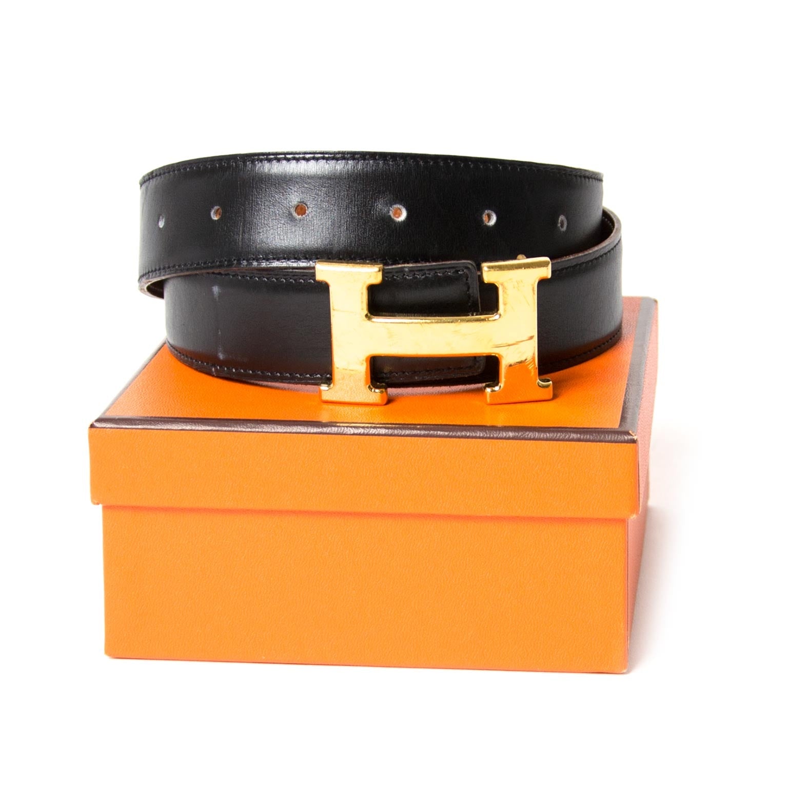 Hermès Reversible Black/Brown Constance H Belt - Size 80 now for sale at labellov vintage fashion webshop belgium