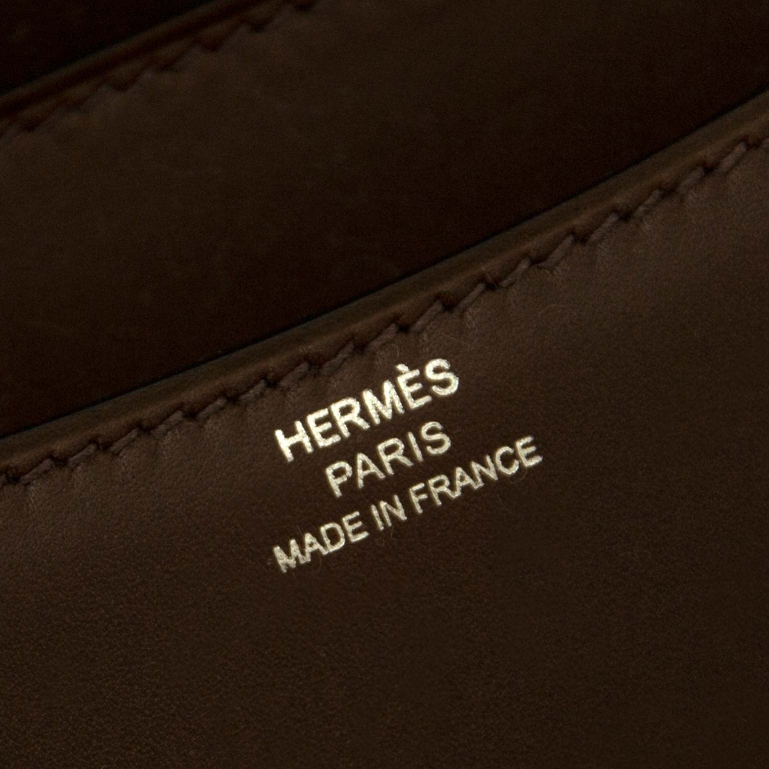 100% authentieke designer tassen bij labellov.com Hermès Constance Mini Butler Moka
