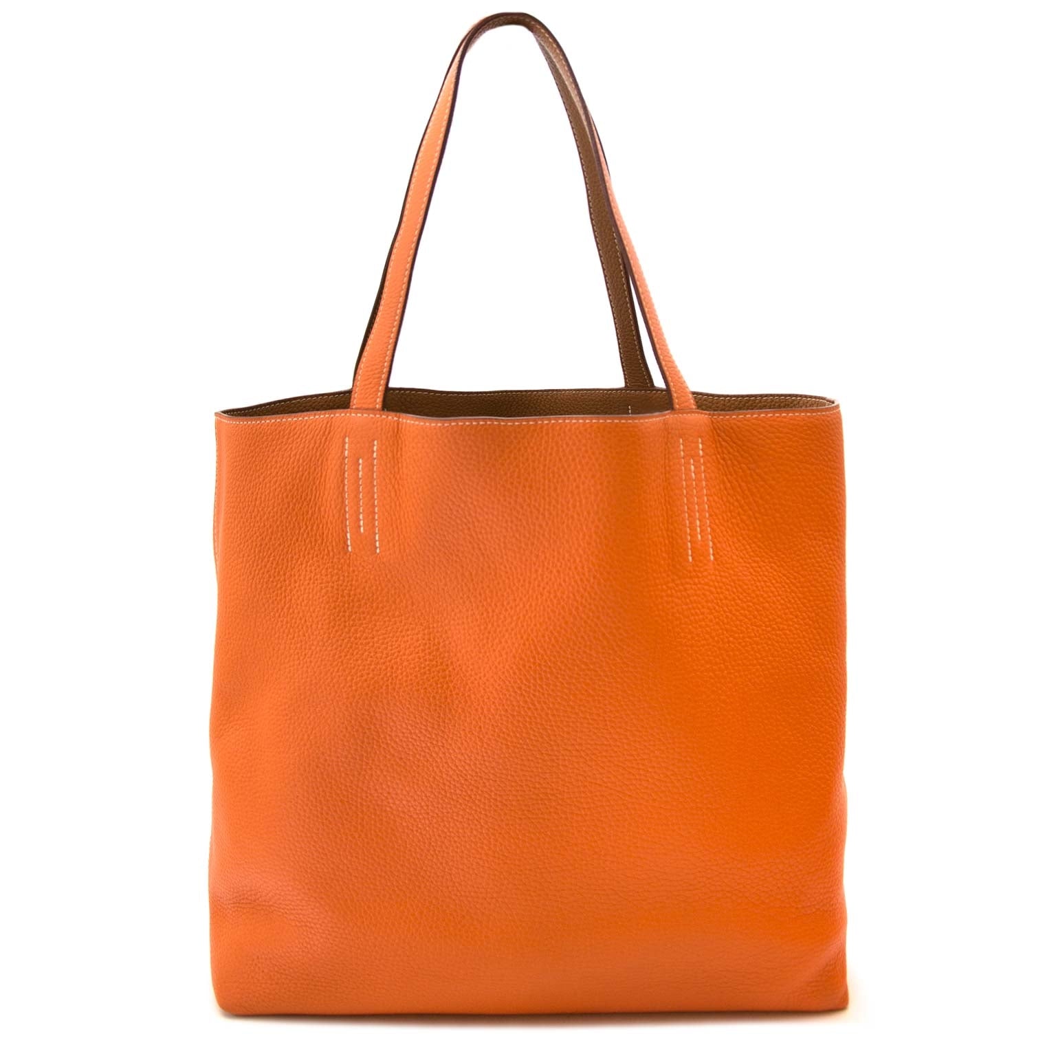 buy Hermès Double Sens 45 Taurillon Clemence Gold Orange at labellov antwerpen