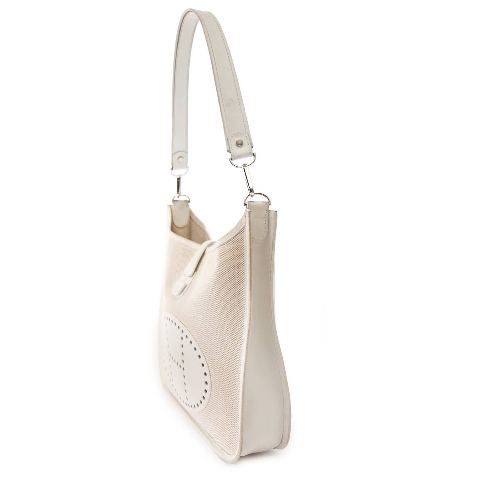 koop veilig online tweedehands Hermès Evelyne PM Toile Shoulder Bag boutique en webshop labellov Antwerpen , België