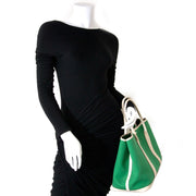 koop veilig online Hermès Green And Beige Garden Party 36