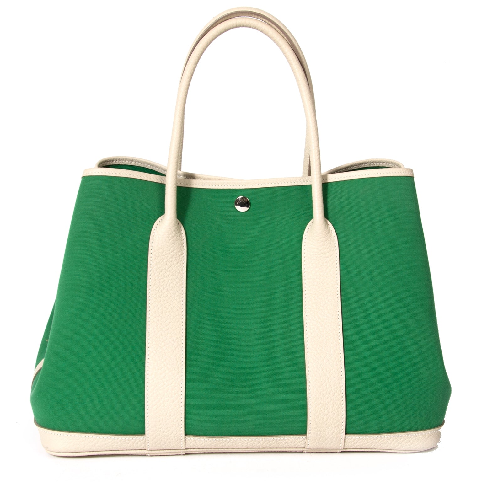 koop online tegen de beste prijs Hermès Green And Beige Garden Party 36