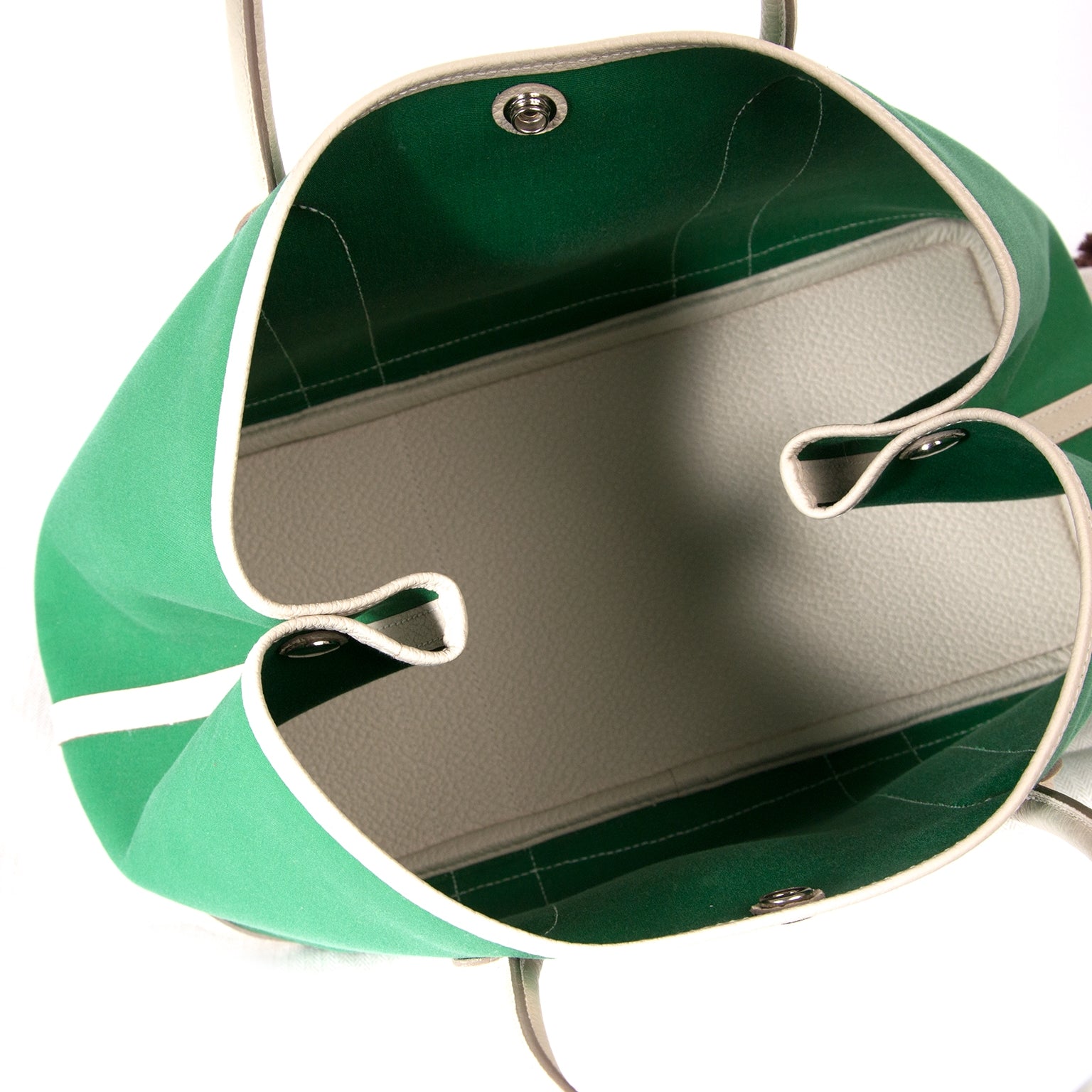 skip the waitinglist shop safe online Hermès Green And Beige Garden Party 36