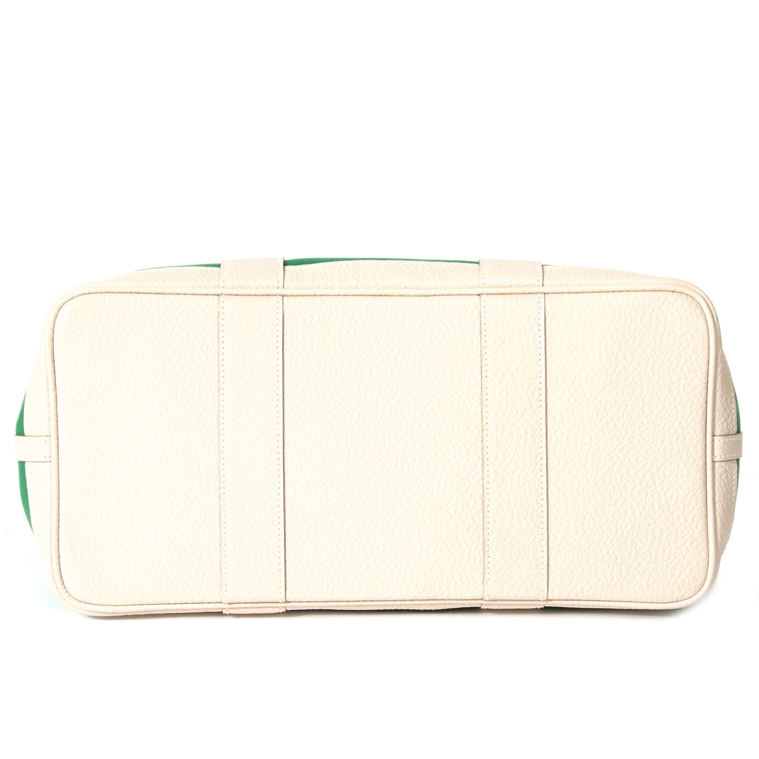 koop veilig online jou tweedhands Hermès Green And Beige Garden Party 36
