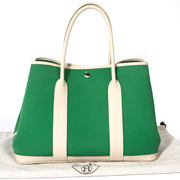 shop safe online secondhand Hermès Green And Beige Garden Party 36