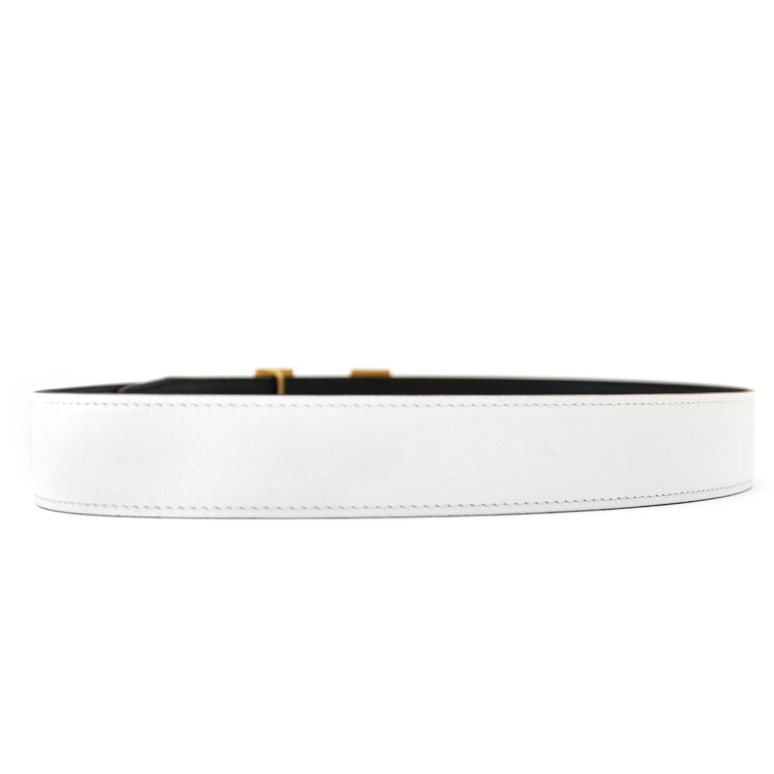 Hermès Reversible White/Black Constance H Belt secondhand for the best price