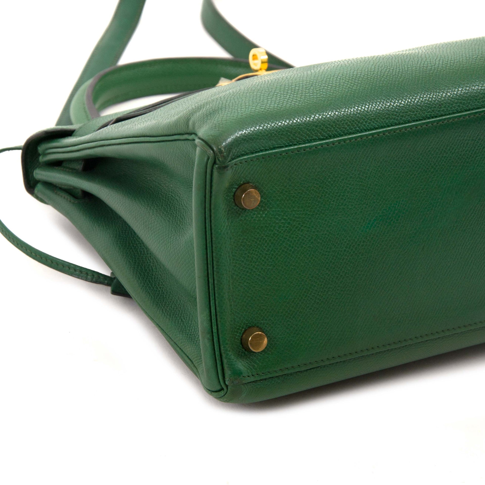 Hermès Kelly 28 Vert Bengal Courchevel GHW kopen en verkopen