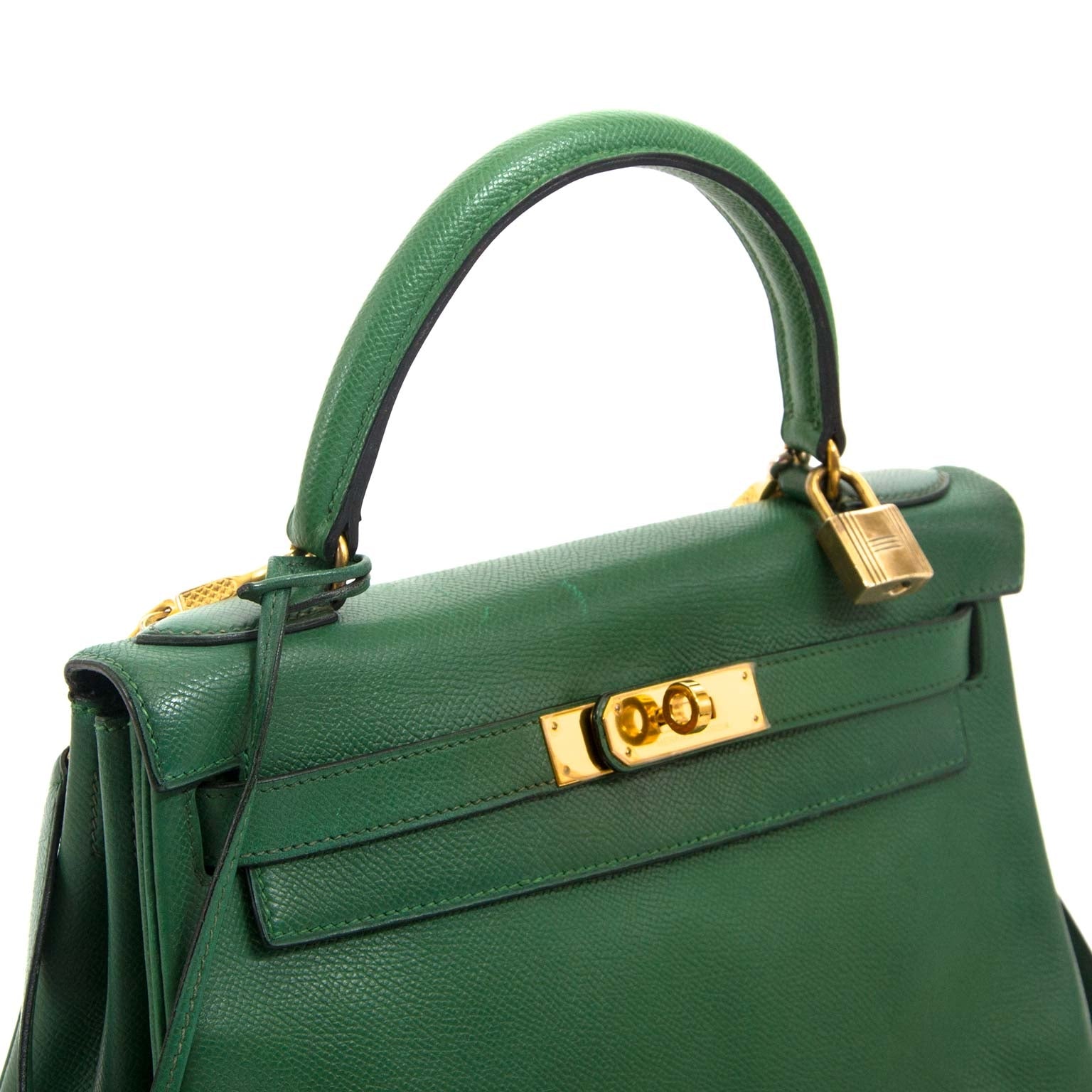 Hermès Kelly 28 Vert Bengal Courchevel GHW