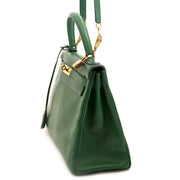 Hermès Kelly 28 Vert Bengal Courchevel GHW