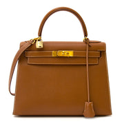 Hermès Kelly 28cm gold cuir courchevel GHW now online at labellov.com