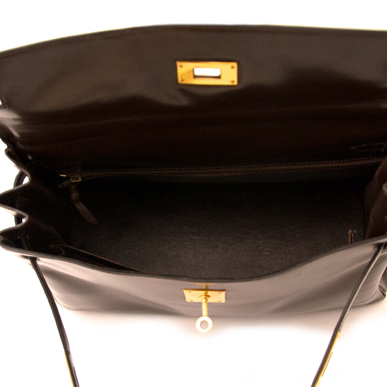 Hermès Vintage Kelly 32 Brown Boxcalf Leather GHW