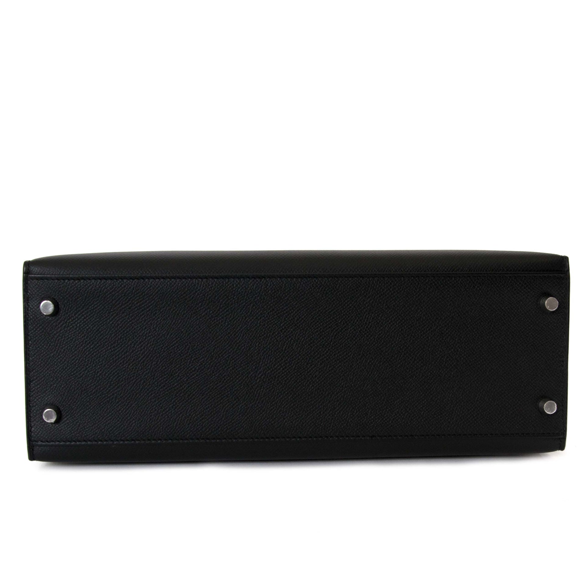 Hermès Kelly 32 Sellier Black Epsom PHW for the best price
