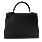 Hermès Kelly 32 Sellier Black Epsom PHW
