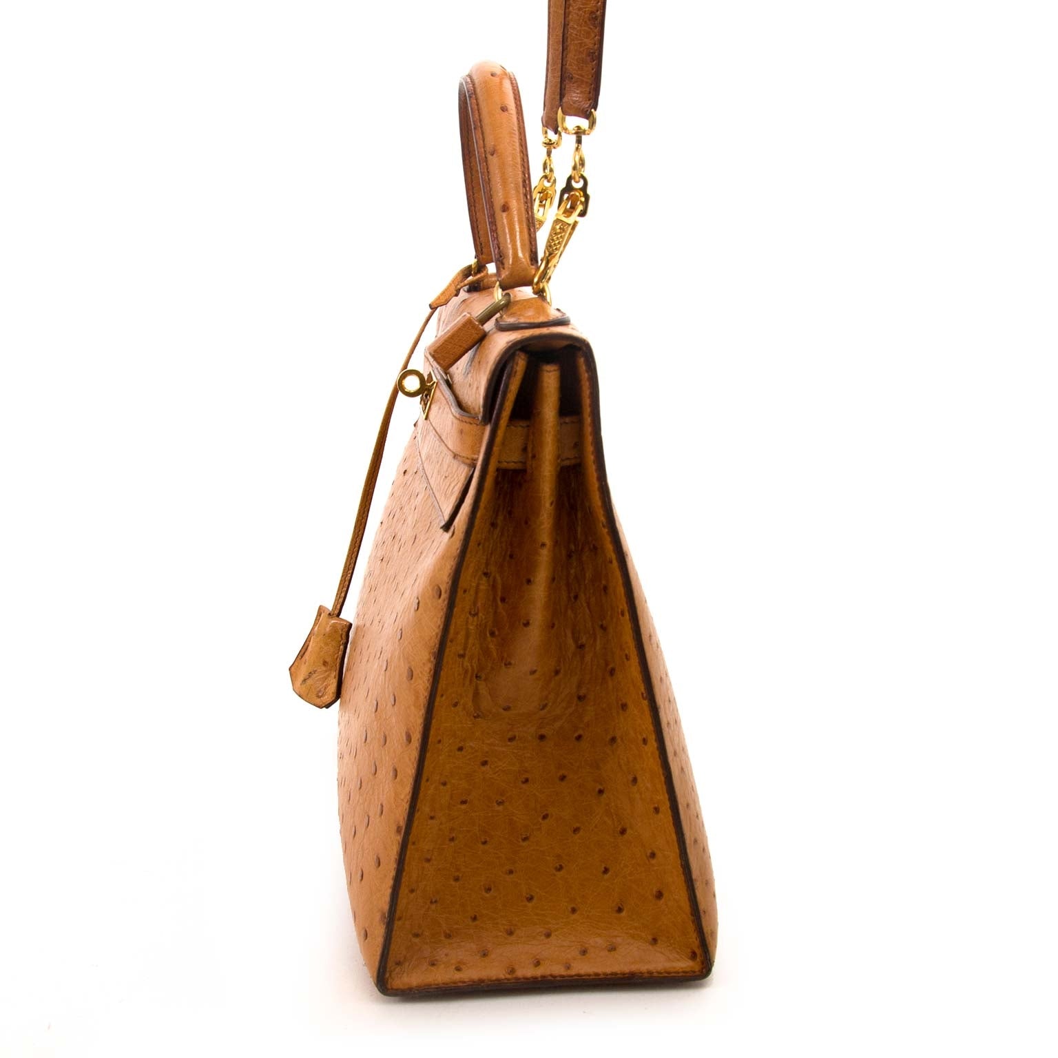Hermès Kelly 32 Ostrich Gold GHW