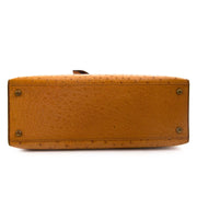 Achterkand van Hermes Kelly in Struisvogelleder. Koop veilig online bij Labellov.