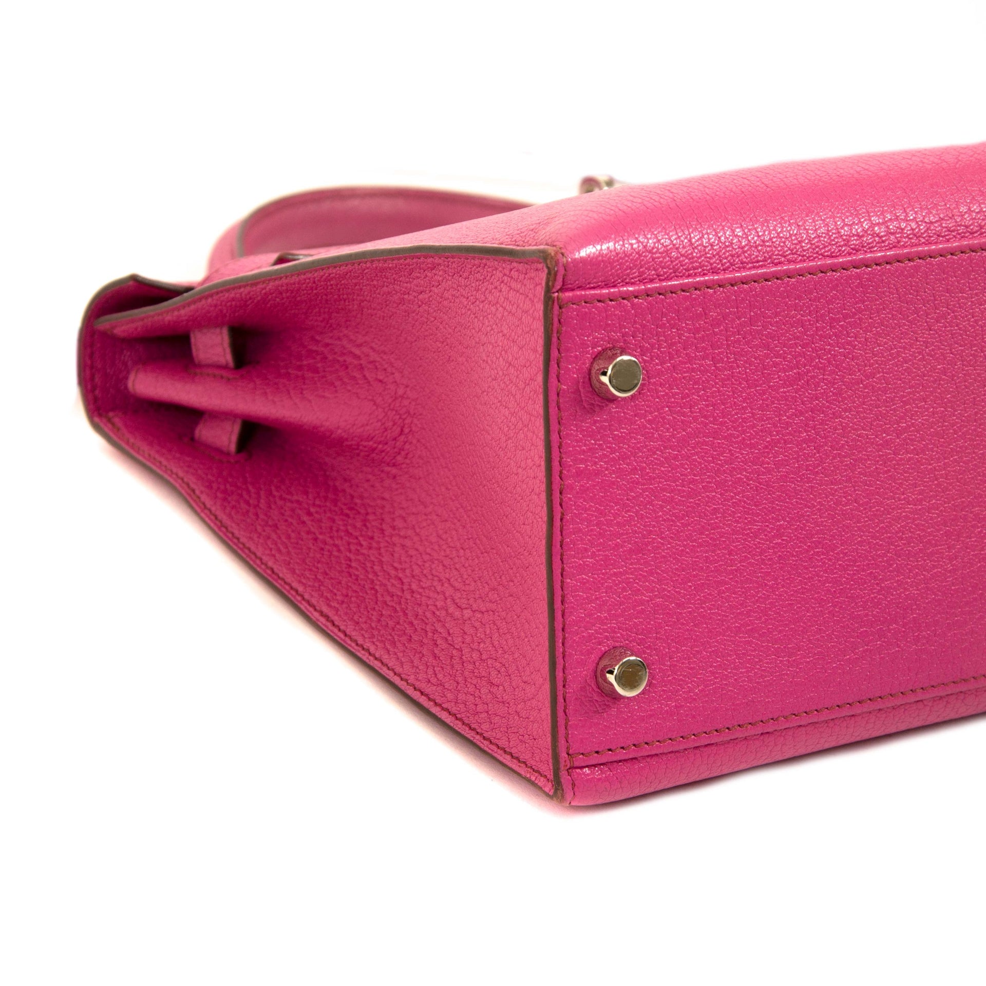 Hermès Kelly 32 Chèvre de Coromandel Sellier Fuchsia PHW