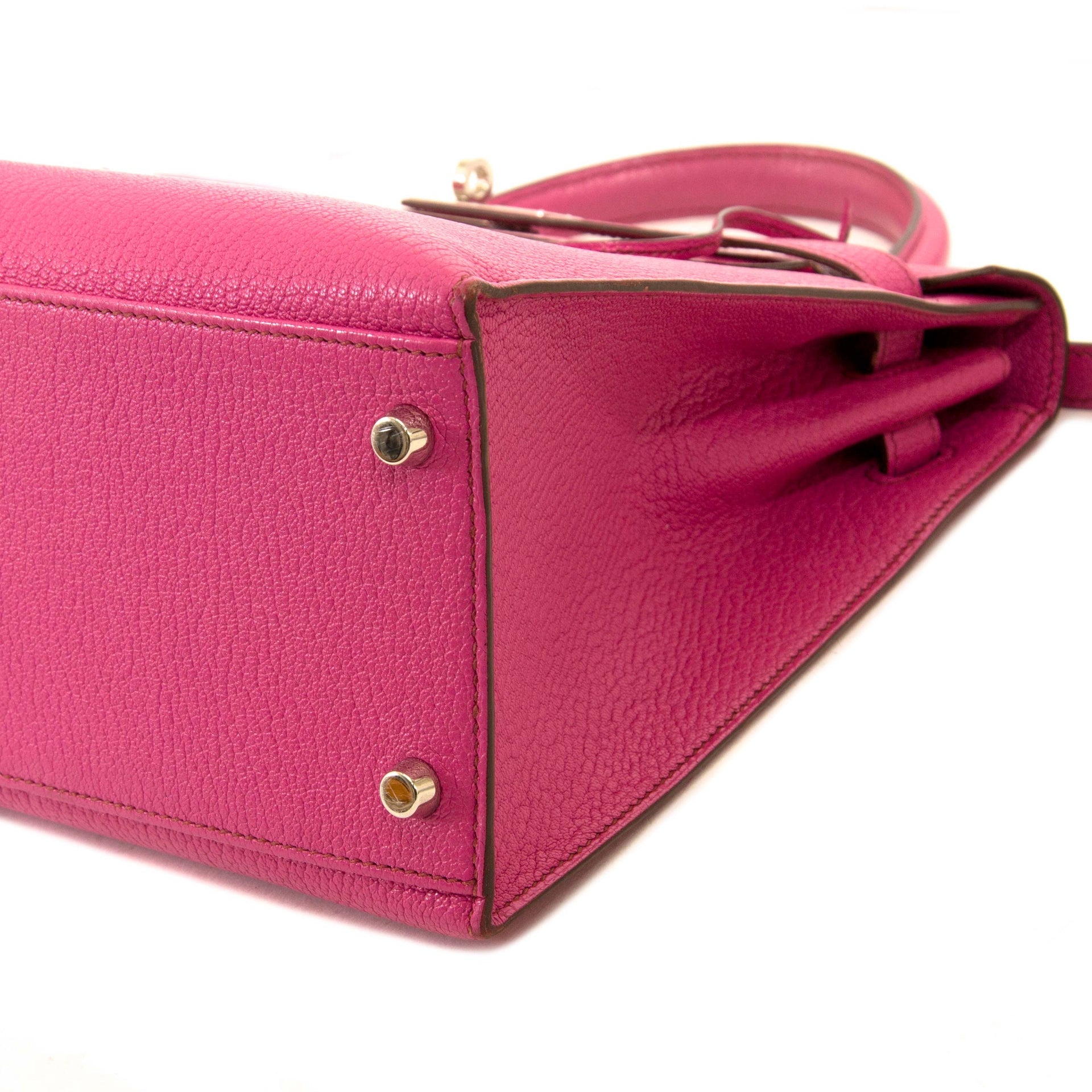 Hermès Kelly 32 Chèvre de Coromandel Sellier Fuchsia PHW
